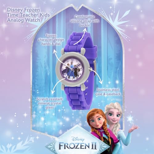 Disney Frozen Kids' Plastic Time Teacher Analog Quartz Silicone Strap Watch2