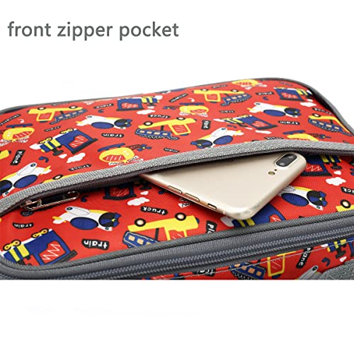 Flowfly Kids Lunch Box Insulated Soft Bag Mini Cooler Back To School Thermal Meal Tote Kit For Girls, Boys, Taxi&Plane #TOP5