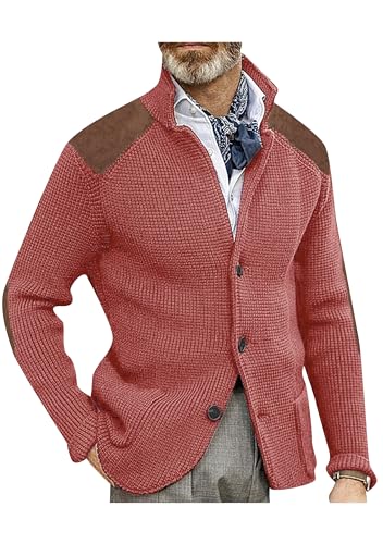 Abrigos casual de punto para hombre con manga larga de invierno