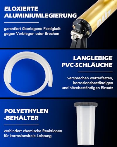 Orion Motor Tech Bremsenentlüftungsgerät Motorrad & KFZ, Vakuum Handpumpe mit Manometer, Bremsflüssigkeitswechselgerät Unterdruckpumpe Satz für Bremse Entlüften, Brake Bleeding Kit Profi