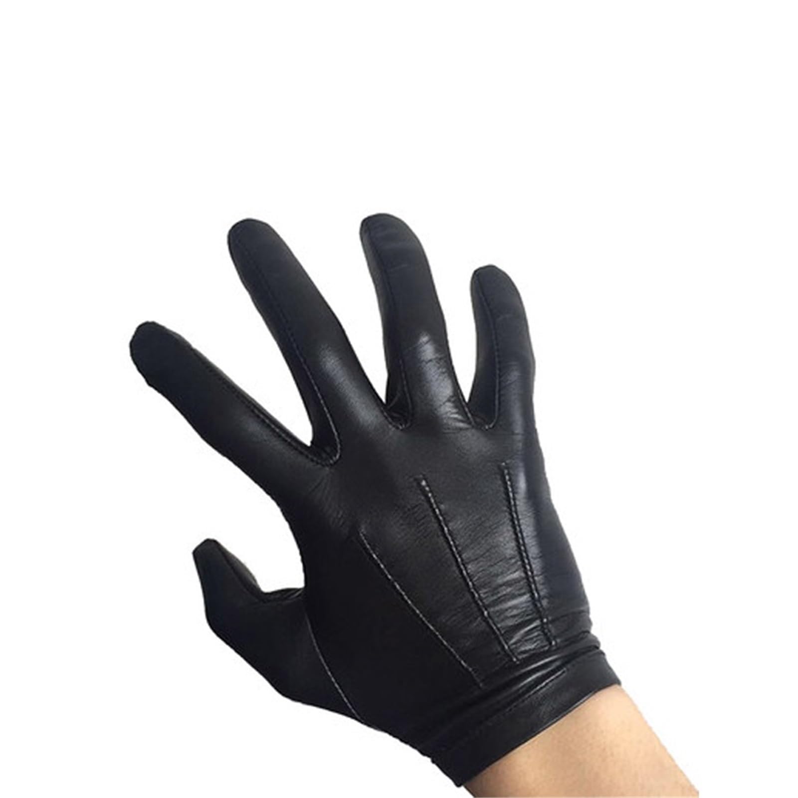 Quarzsand Handschuhe Ungefütterte, dünne Lederhandschuhe for Herren, Handgelenkknopf, eng anliegender, warmer Fahr-Touchscreen