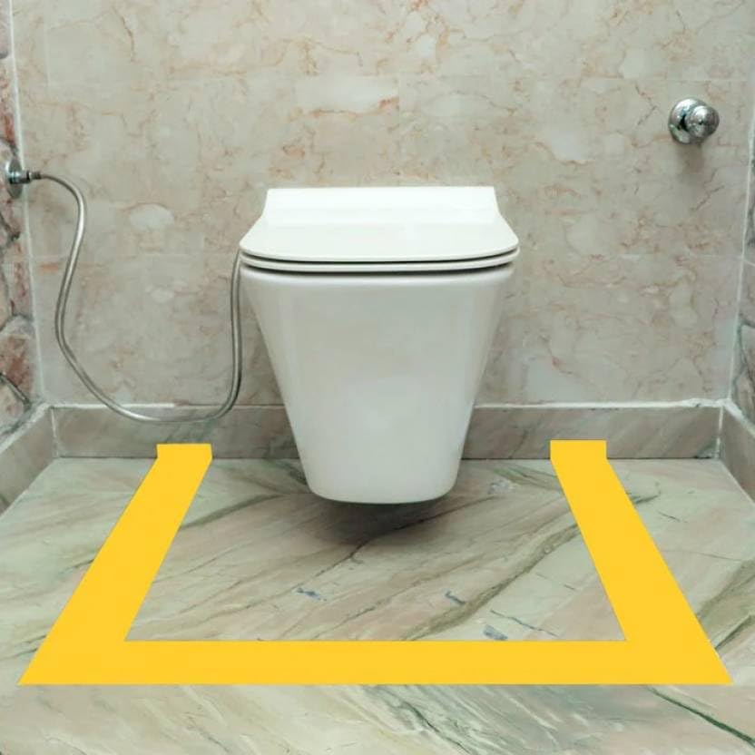 Image of Enhance Vastu Energy 4inch Vastu Tape For Dosh Remedy For Bathroom and Entrance 25 Meter Length (Yellow,Pack of 1)