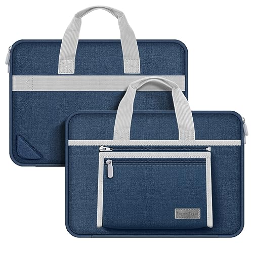 Sac à main pour ordinateur portable 15/16 pouces bleu JZ avec pochette amovible