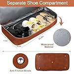 Weekender Bag for Women, Travel Duffel Bag Carry On Overnight Bag with Shoe Compartment Large Nylon Travel Weekend Tote Bag - Image 3