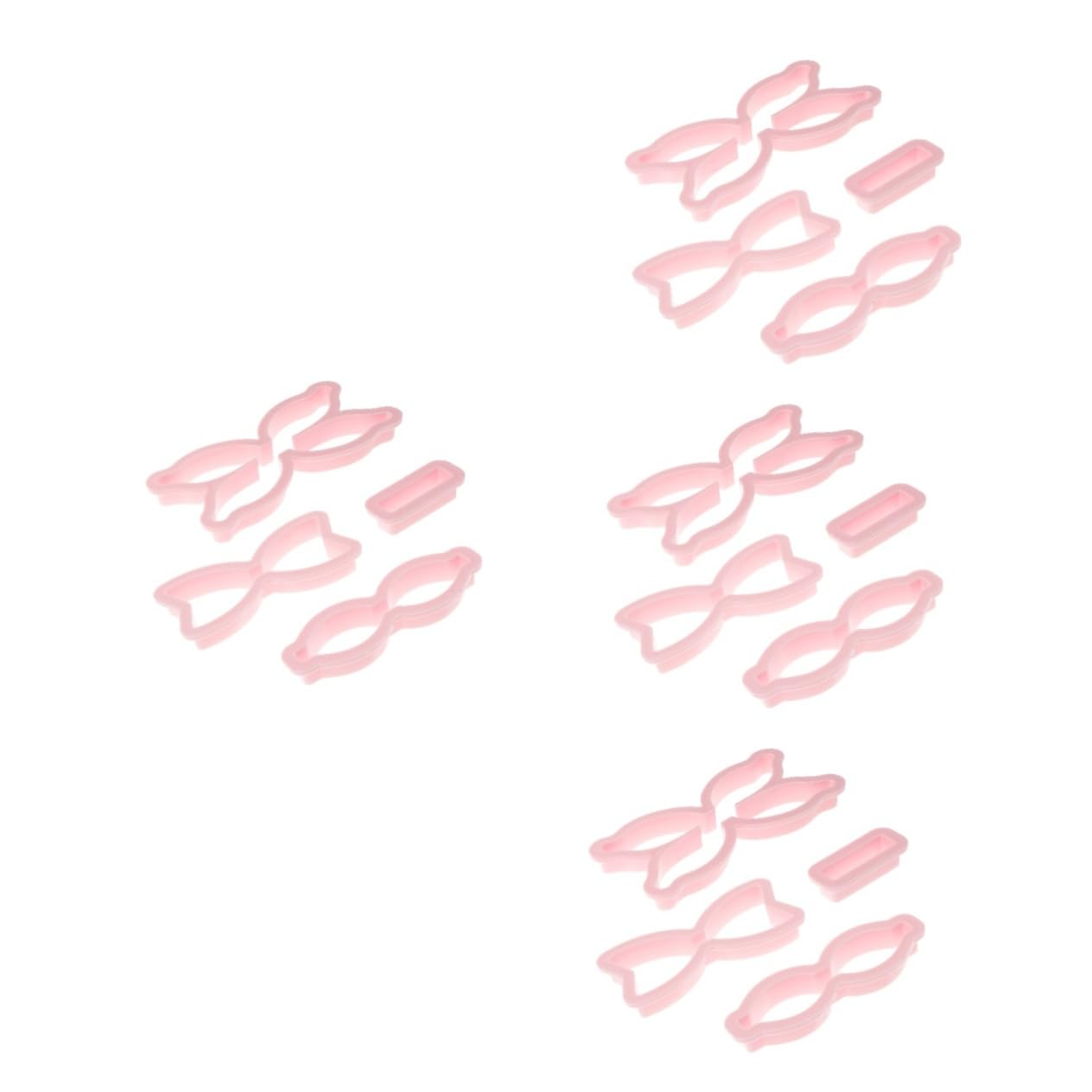 Abaodam 4sätze Kuchendekorationsformen Bowknot Ausstecher Für Fondant Kekse Backzubehör Für Kreative Backprojekte Und Feierlichkeiten Leicht Zu Entformen Langlebig -frei