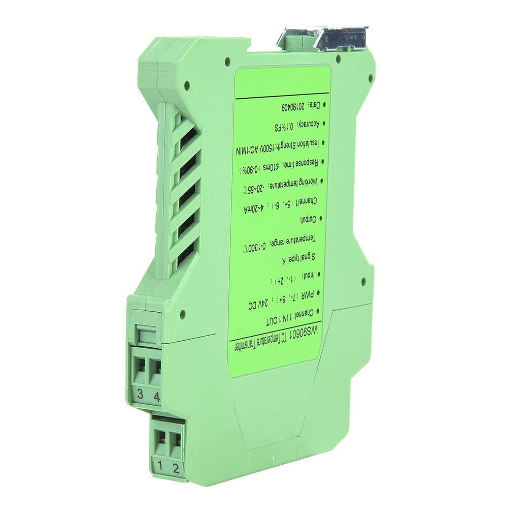 Isolator, 24V 1 Input 1 Output Voltage Current Converter Transmitter for Thermocouple Transmitter, Full Isolation, Anti