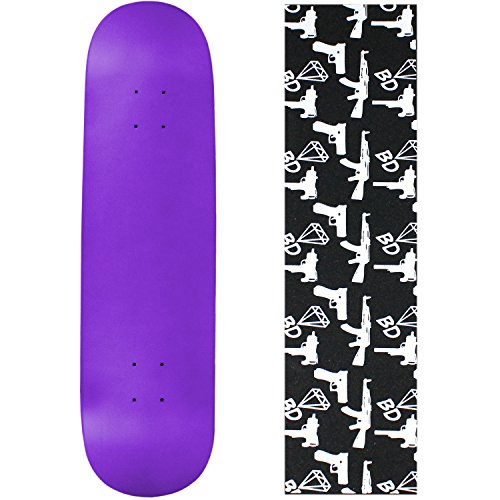 Moose Skateboard Deck Blank Neon Purple 8.0" Guns Grip