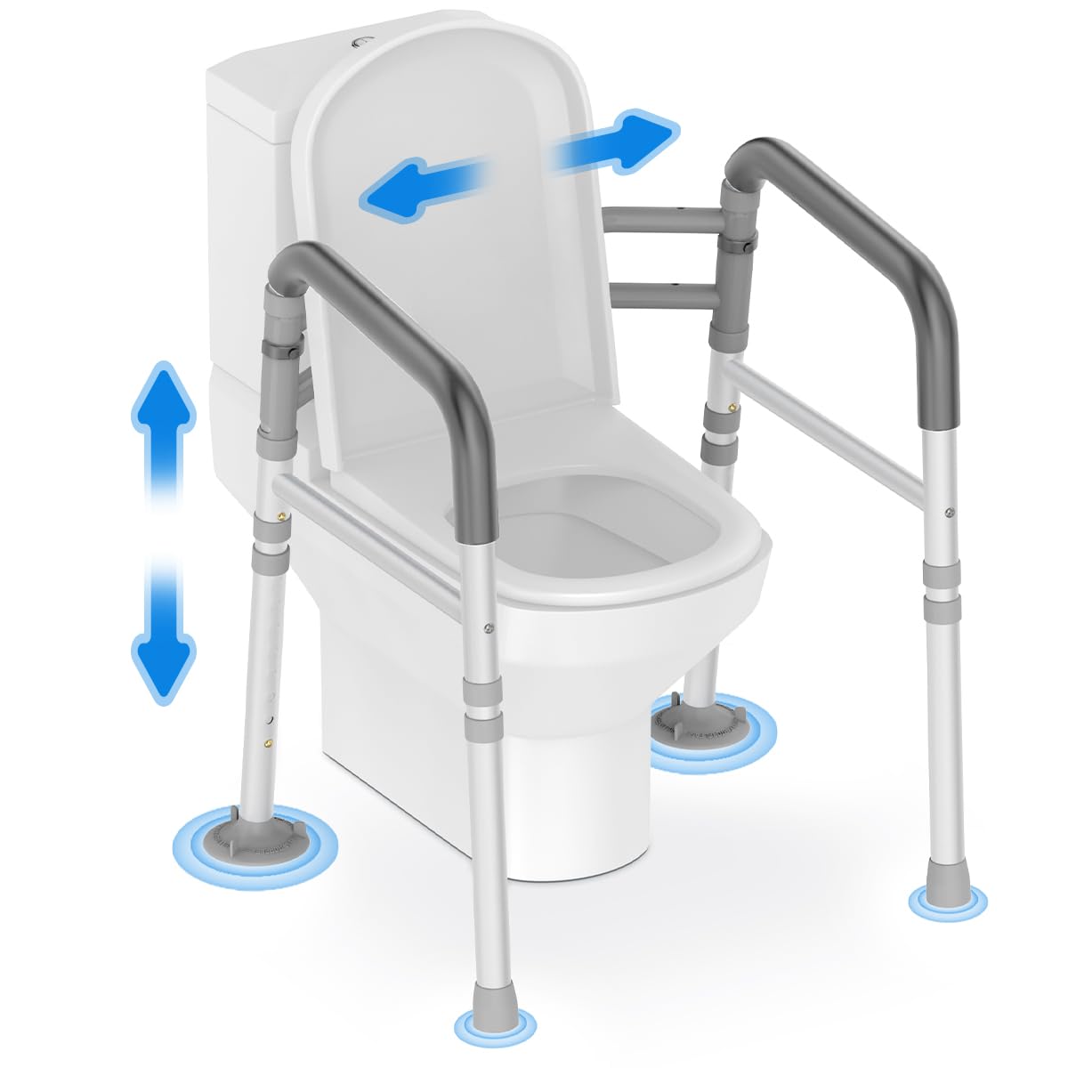 Delog Toilet Safety Rail - Secure & Adjustable -1 Delog Toilet Safety Rail - Secure & Adjustable -1