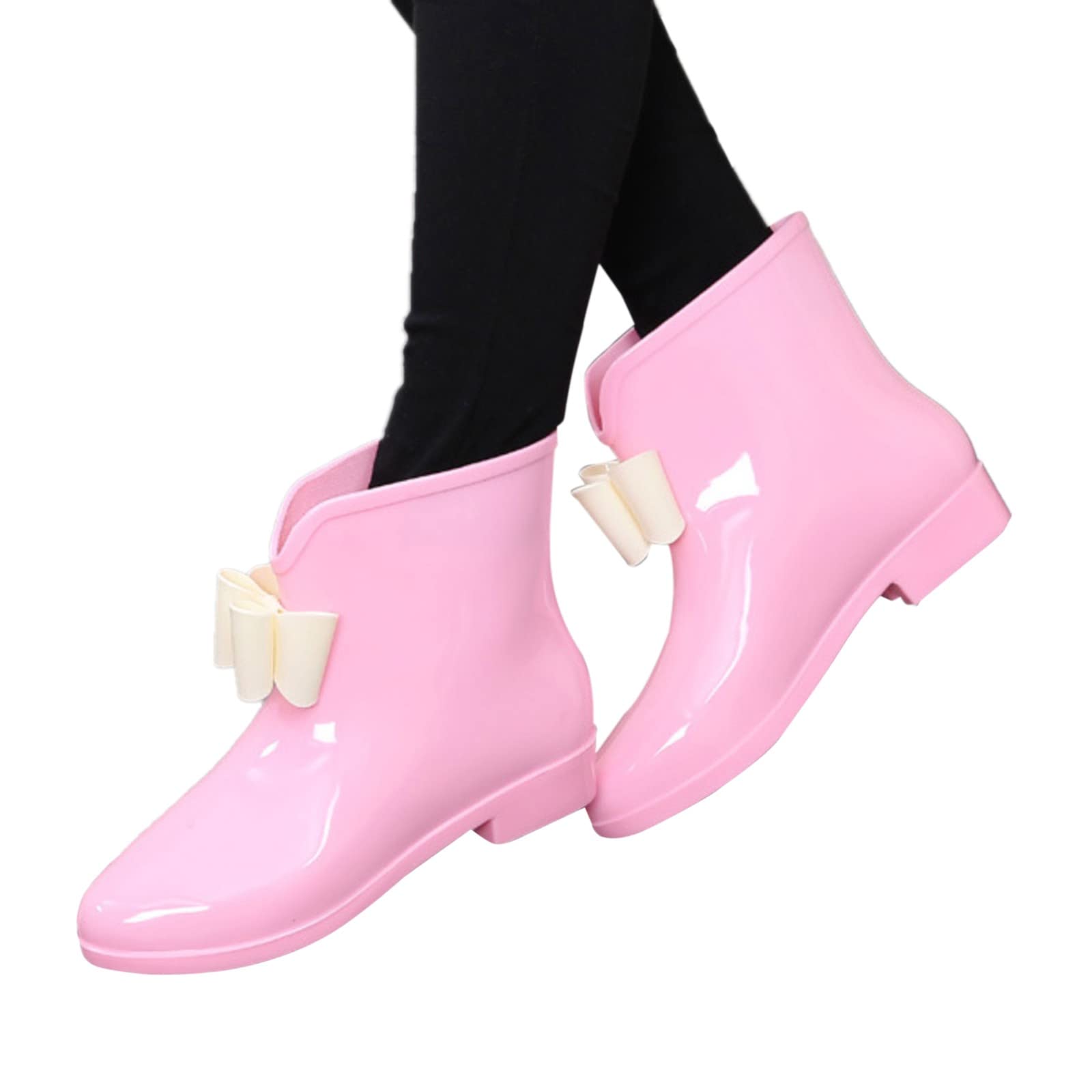 Botas de goma elegantes para mujer, botas de lluvia impermeables, botas de lluvia, botas de goma cortas, botas de goma, antideslizantes, botas de jardín, botas de lluvia