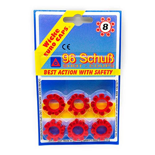 Edison Giocattoli Pack de 5 blísteres de 96 petardos para Pistolas de Juguete