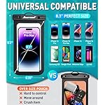 Hiearcool-Waterproof-Phone-Pouch-Waterproof-Phone-Case-for-iPhone-14-13-12-11-Pro-Max-XS-Plus-Samsung-Galaxy-With-Case-Friendly-IPX8-Cellphone-Dry-Bag-Beach-Essentials-for-Cruise-Travel-2-Pack-83