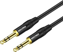 SeCro Gold Plated Guitar Instrument Cable, 6.35mm (1/4) TRS to 6.35mm (1/4) TRS Stereo Audio Cable for Electric Guitar,Mandolin, Bass, Amplifier, Keyboard, Mixing Desks (1.5 Meter)