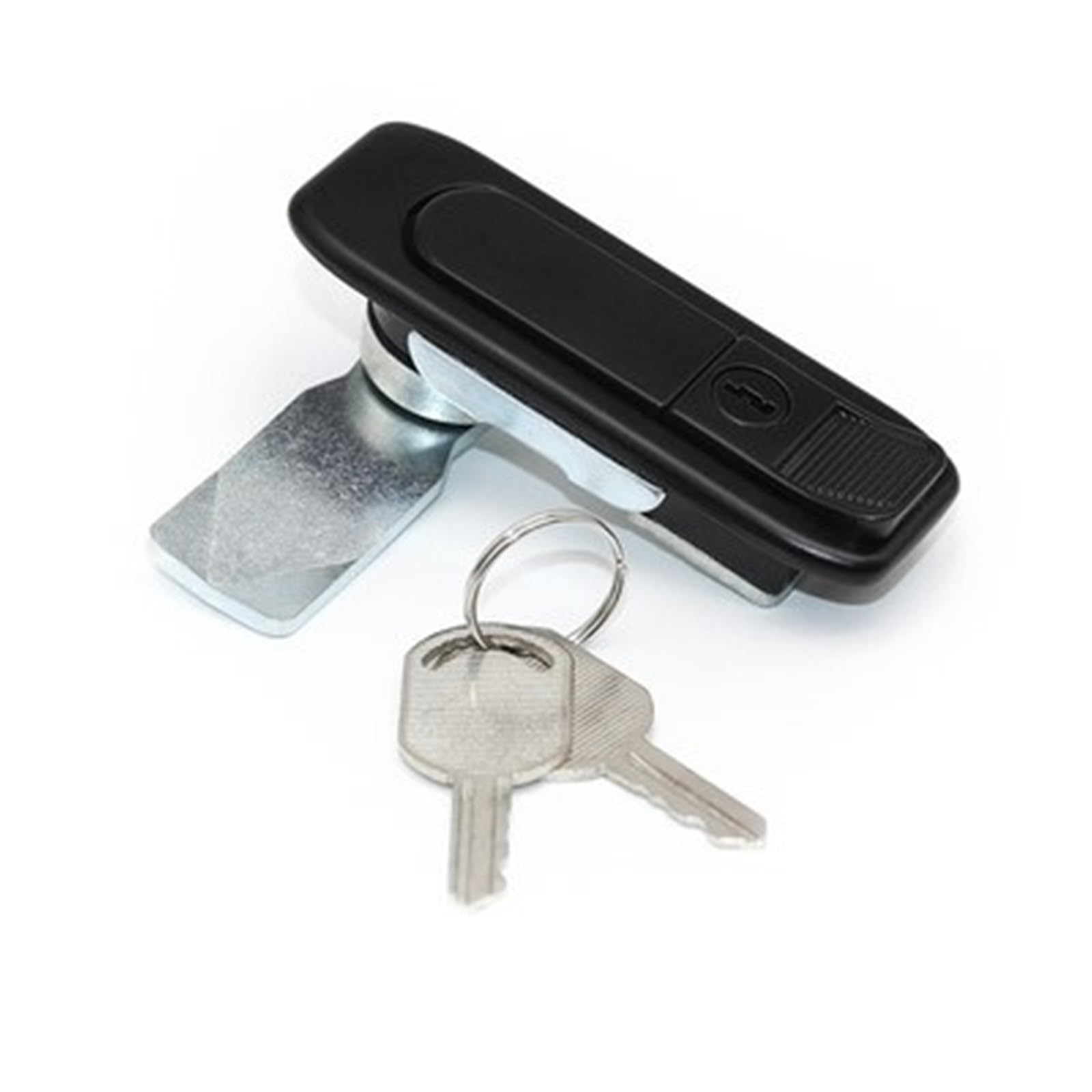 Shiketong Black 1 Ms738 Pull To Open Push Button Lock - Electric Box Plane Lock Switch For Cabinet Doors - 1 Piece(Black 1)