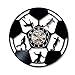 Produktbild Hhcuij Vinyl Cd Wanduhr Design Fußball Wanduhr Kinderzimmer Wanduhr Schwarz Quarz Dekoration 12 Zoll