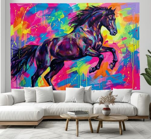 Tapisserie Cheval à l'Encre Poétique pour Sublimer Votre Décoration