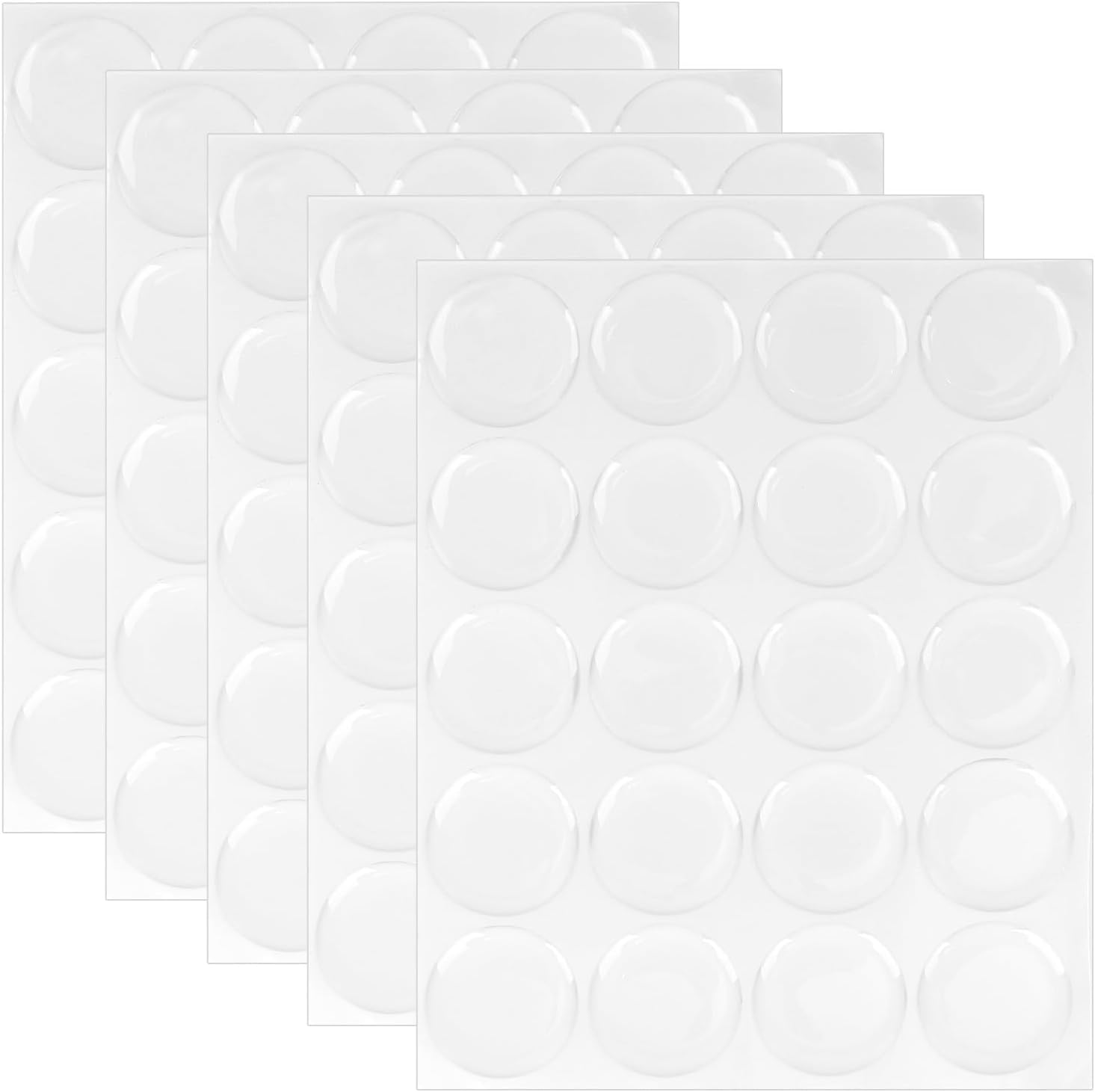 Penitue 100pcs Clear Epoxy Stickers, 2.5cm/1in 3D Round Bottle Cap Stickers, Double Sided Sticky Epoxy-Resin Dome Label for Smart Watch DIY Necklaces Pendants Jewelry Making & Craft Balloon Projects