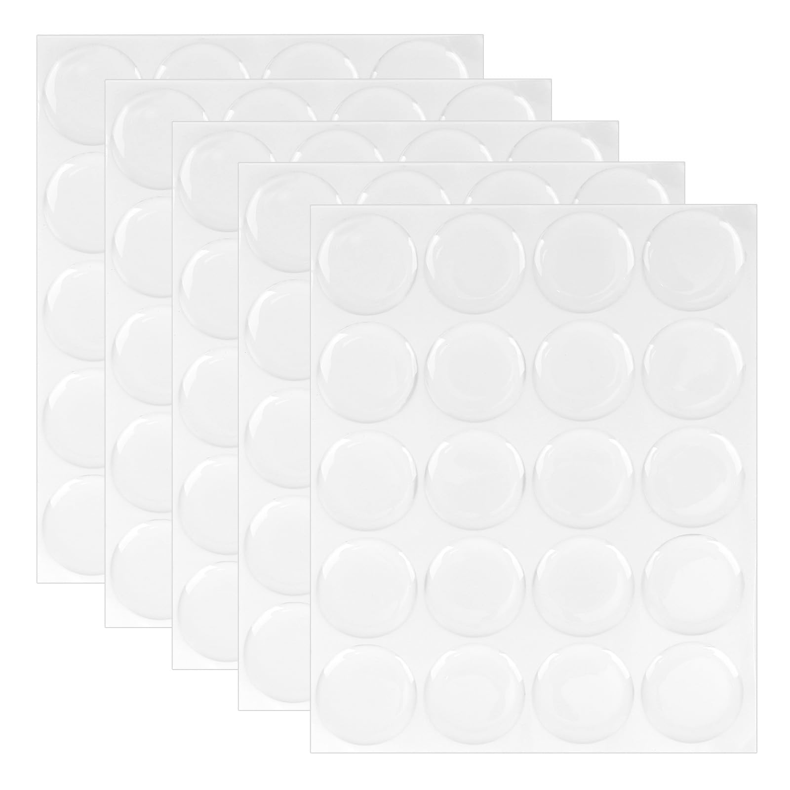 100pcs Clear Epoxy Stickers, 2.5cm/1in Round Bottle Cap Stickers