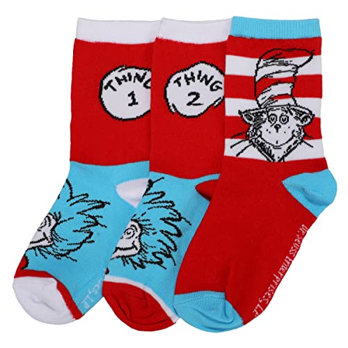 Chaussettes de collection Cat in the Hat Dr. Seuss le coffret de 3 paires idéal à offrir