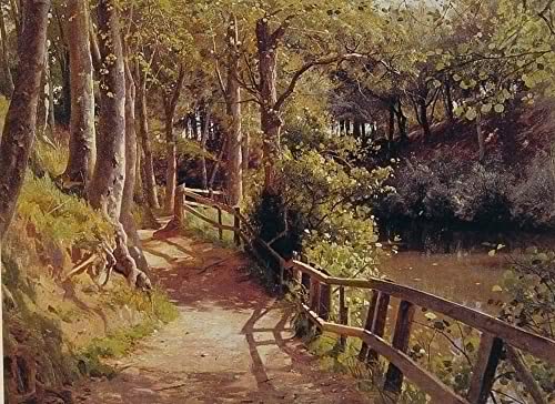 Peinture murale le chemin forestier d'un artiste célèbre impression toile premium