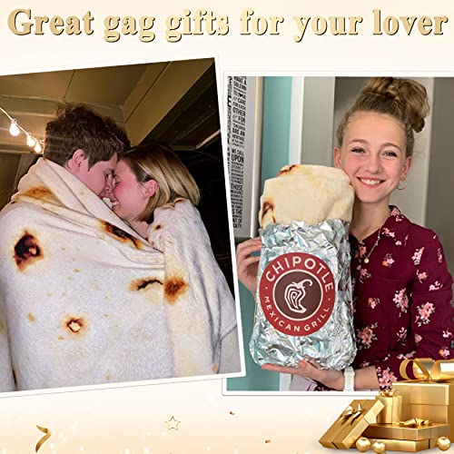 Jorbest Burritos Tortilla Wrap Blanket For Adults And Kids, Double Sided Funny Food Blanket, Novelty Funny Gifts For Women Men Teens, 285 Gsm Soft Flannel Taco Blanket, 60 Inches Yellow #TOP2