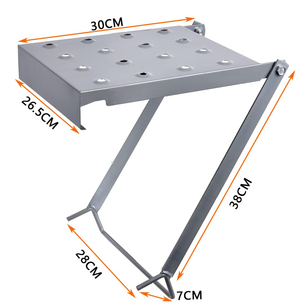 Piattaforma Da Lavoro Per Scale | Supporto Antiscivolo Regolabile | Portata 150 Kg | Attrezzo Professionale Per Fai Da Te - Foto 6