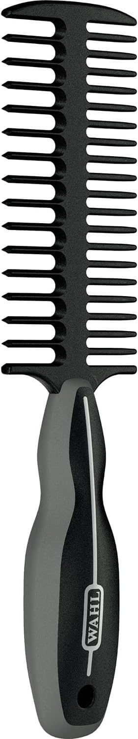 WAHL Professional Animal Mane & Tail Brush – Ergonomic Black Braiding Comb (#858708) for Equine Grooming