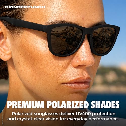 Image of grinderPUNCH Womens Polarized Sunglasses UV400 Protection Classic Retro Driving Sun Glasses Trendy Fashion Shades