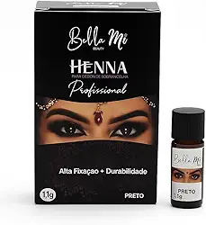 Henna para Sobrancelhas Bella Mi – Definição, Preenchimento e Durabilidade Profissional (Preto)