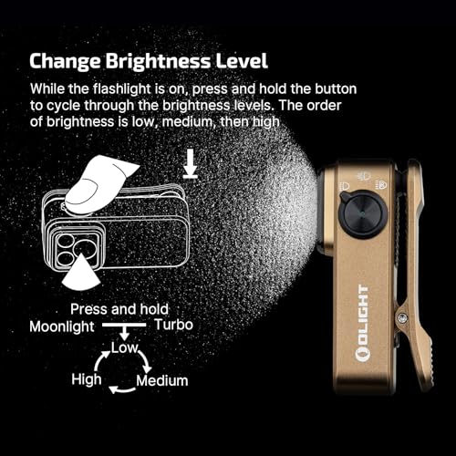 Image of OLIGHT Oclip Pro EDC Flashlight Clip-on Light, Rechargeable 500 Lumens with Three Lighting Solutions Type-C Charging, Magnetic Flash Lights for Outdoor or Indoor Use(Ancient Script)