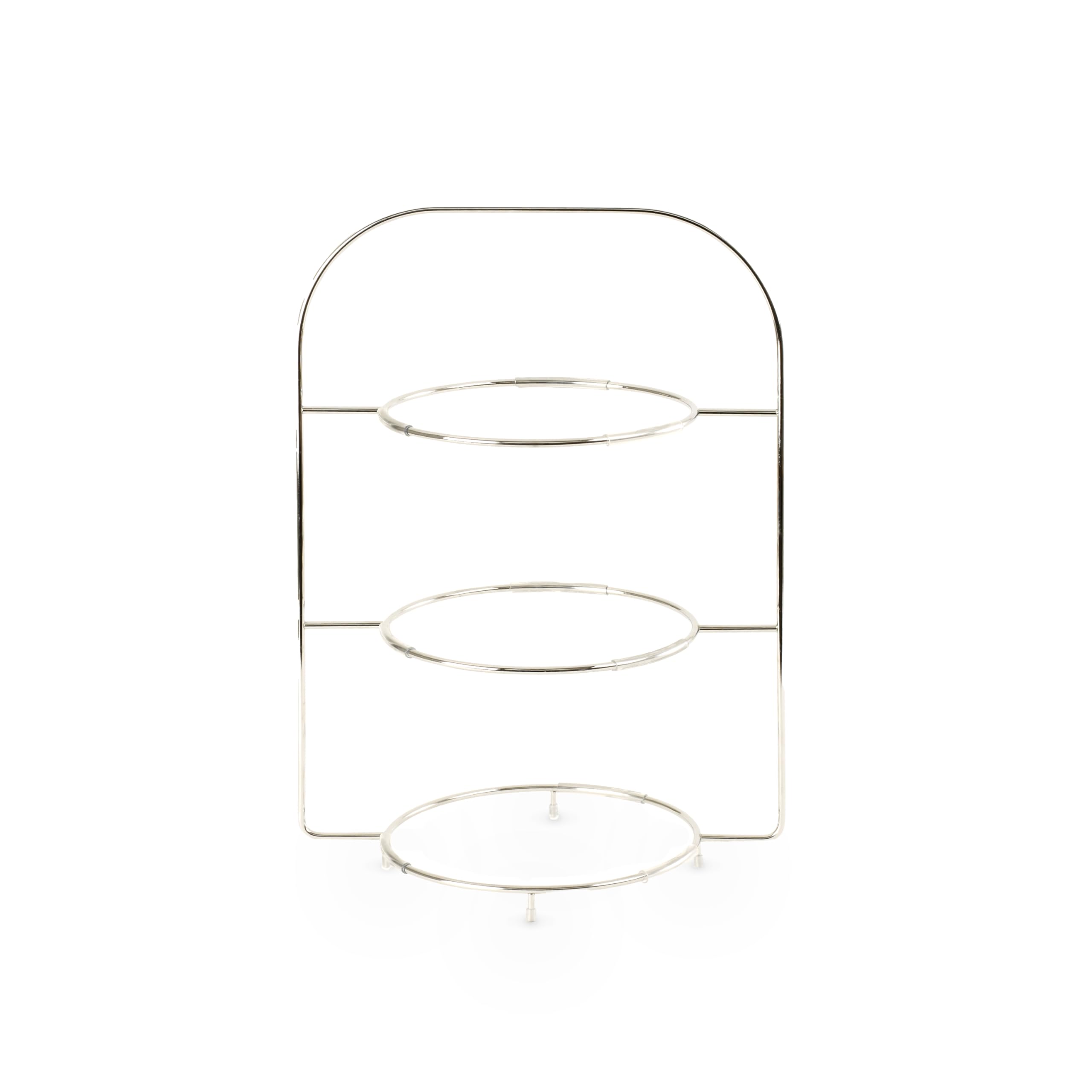 Villeroy & Boch Premium - Etagere Anmut 3-Stöckig, Gestell für Teller, Kombinierbar mit Speisetellern, für Buffet, Brunch, Obst oder Süßigkeiten, Anrichten, Frühstücksetagere 3 Etagen, Edelstahl