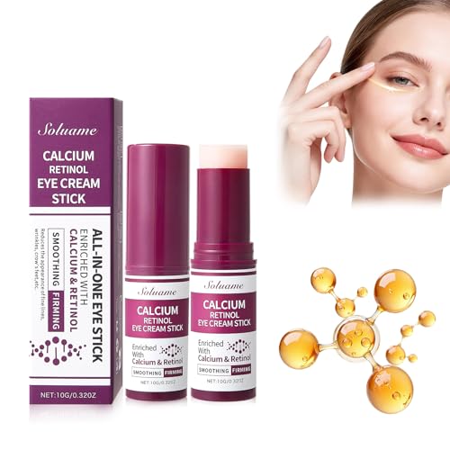 Calcium-Multi-Balm-Stick mit Calcium und Retinol Augencreme Gegen Falten und Augenringe Retinol Augencreme für Augen Gesicht und Hals Reduziert Feine Linien 10g*2