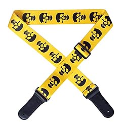 Vbestlife Sangle de guitare réglable, tête de mort en cuir avec motif de crâne, bandoulière pour ukulélé basse… - Les Beatles, Paul McCartney, John Lennon, RIngo Starr, George Harrison Vbestlife Sangle de guitare réglable, tête de mort en cuir avec motif de crâne, bandoulière pour ukulélé basse… – Image 2