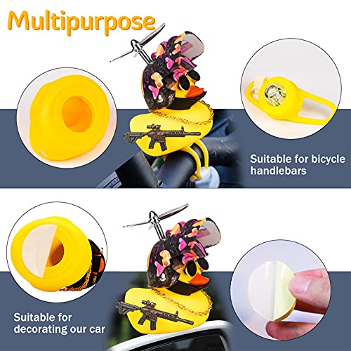 Image of wonuu Rubber Duck Car Ornaments, Squeeze Duck Dashboard Decorations Bicycle Decor for Cycling Motorcycle & Bicycle Accessories Decorations (Love-L&G)