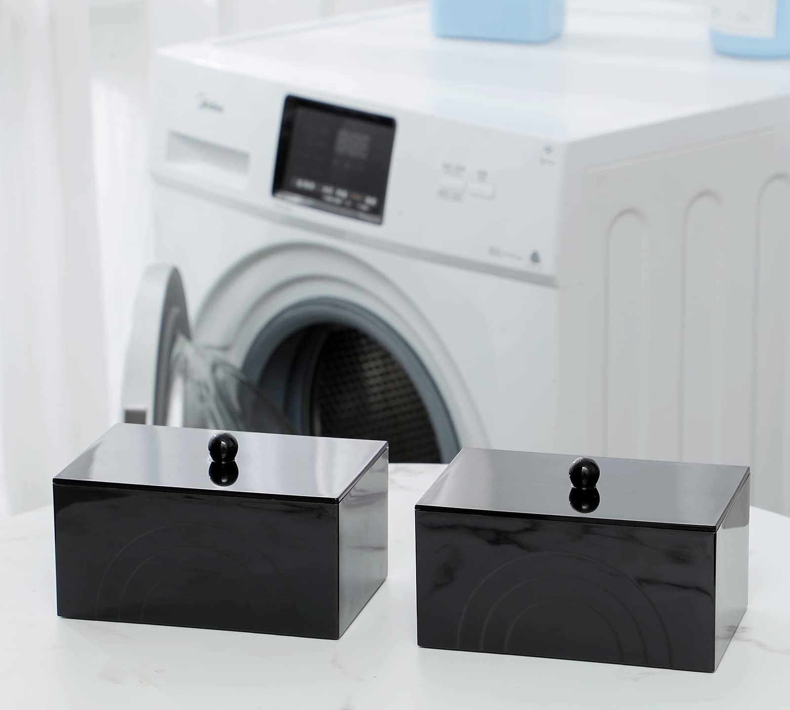 Laundry Dryer Sheet Holder - Black Organizer -6
