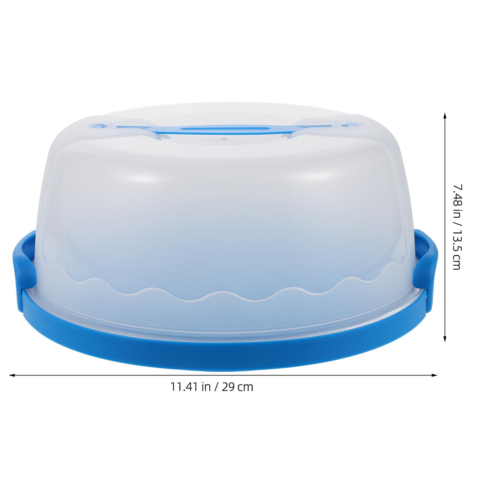 DOITOOL Portatorte Rotondo 6-8 Pollici in Plastica Blu Riutilizzabile