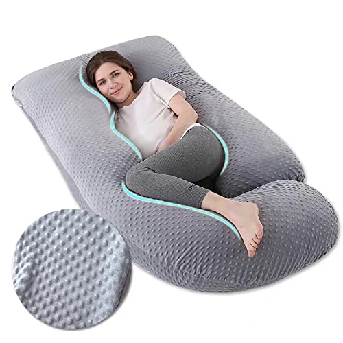 Cuarto Del Bebe, Home Almohada de Maternidad en Forma de U, Almohada de Apoyo de Maternidad de Cuerpo Completo para Mujeres Embarazadas con Funda de Terciopelo Lavable, Almohada...