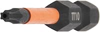 Vista 2 de TORX T10 - Brocas de seguridad a prueba de manipulaciones, Railer de 2 pulgadas, vástago hexagonal de 1/4 pulgadas, estrella de acero S2 resistente