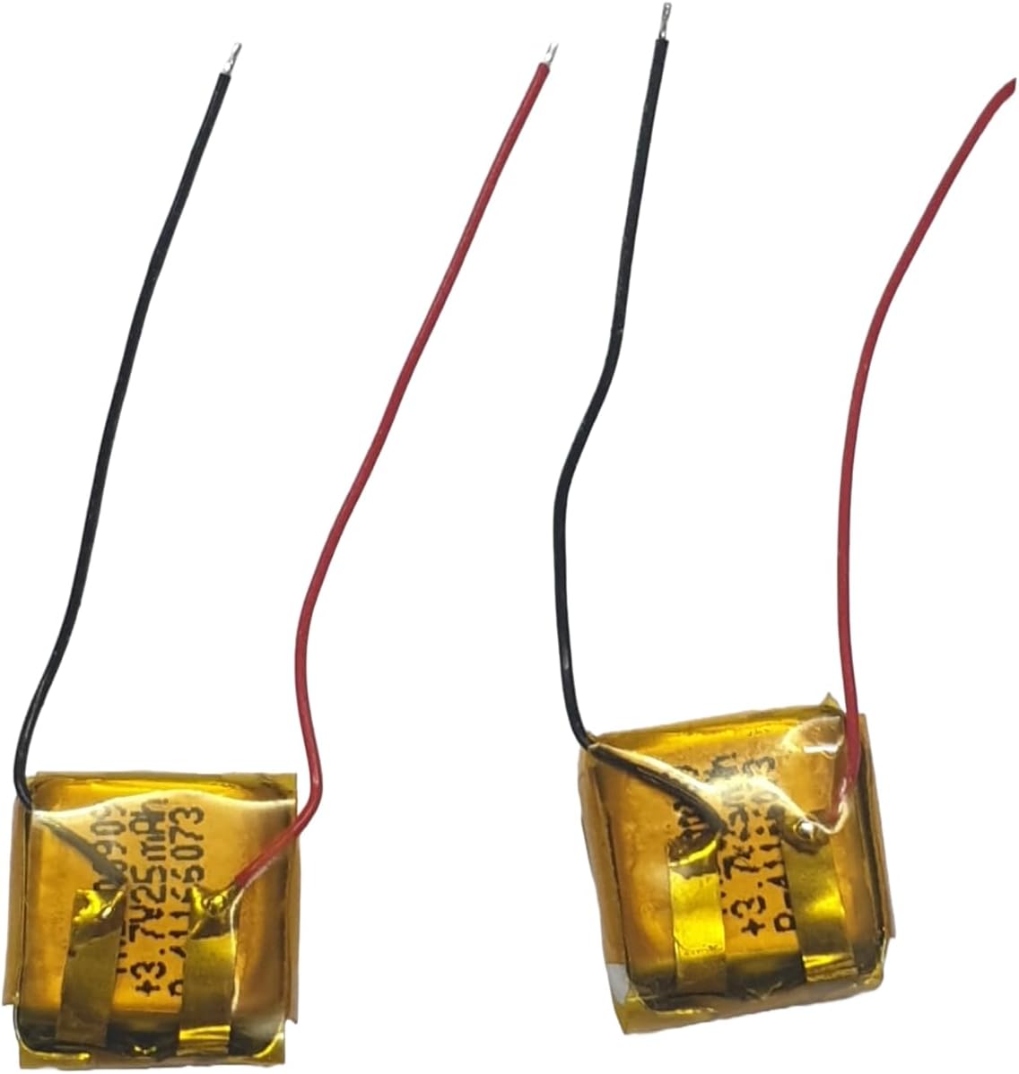 KP Original Battery 3.7V 25Mah Replacement Mini Ultra Small Battery with Wire for Earpod Earbuds Set of 2 Battery Size 9X9X4 Mm