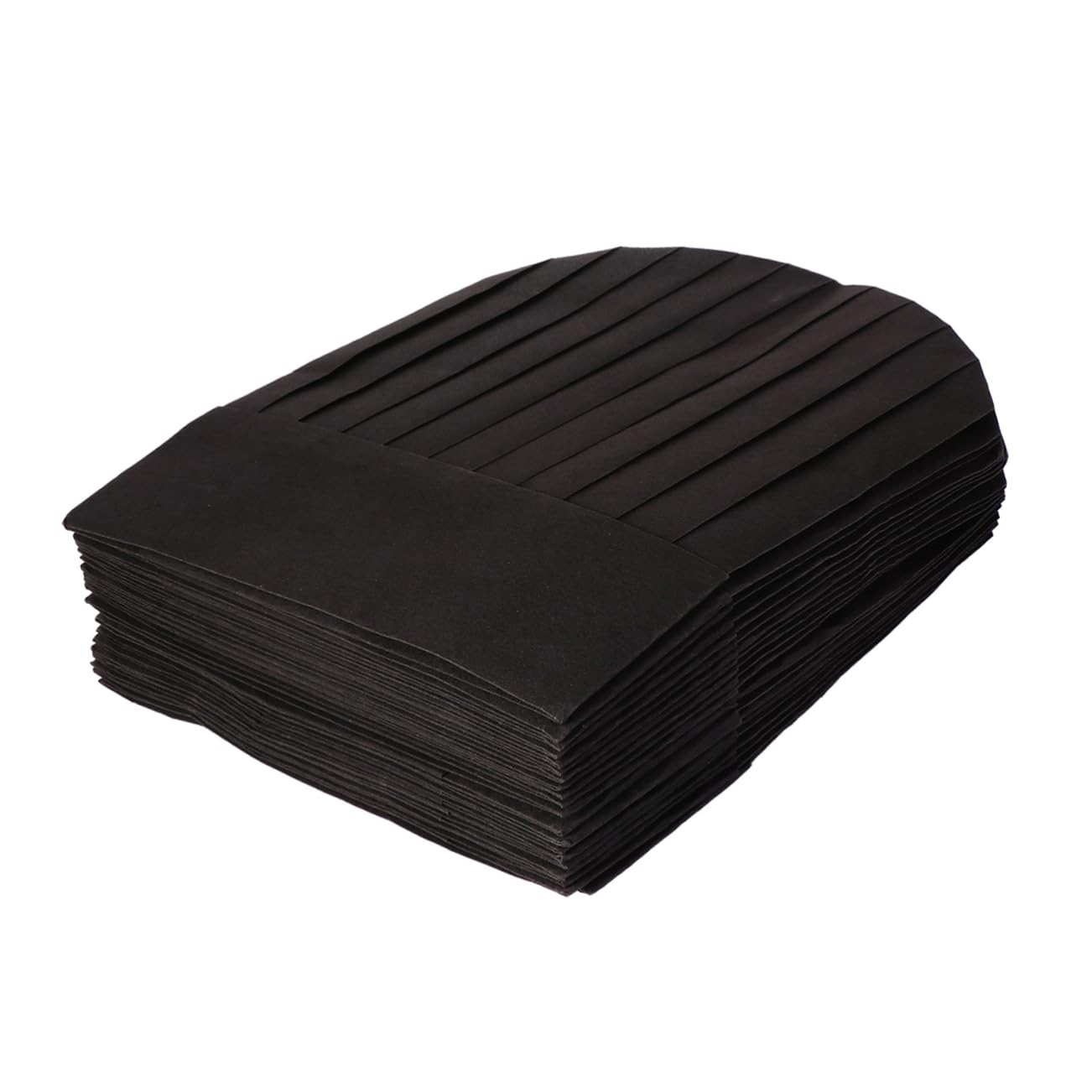 Holibanna Sombrero de Cocinero Desechable de Papel Negro 28x30cm para Cocina Profesional 20 Piezas, Cómodo y Ecológico para Escuelas de Catering y Chefs