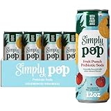 Picture of Simply POP Prebiotic Soda Fruit Punch Cans, 12 fl oz, 12 Pack