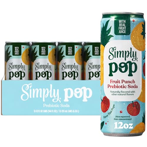 Simply POP Prebiotic Soda Fruit Punch Cans...