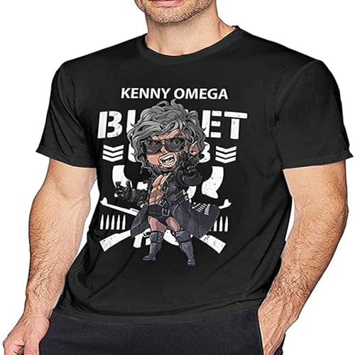 wuxiaojia Kenny Omega 2020 Casual Men's Cotton Sport Short Sleeve t-Shirt Size M Black
