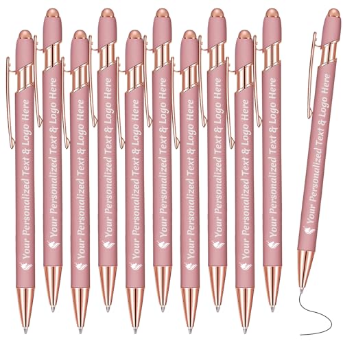 Imagen de Boligrafos Personalizados 10 Bolis Personalizadas con Nombre Personalizado Regalo Grabado para Testigo Boda Comunion Quinceañera Empresa Ebogado