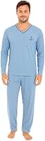 Pijama Masculino Adulto Inverno Camisa Manga Longa e Calça Comprida de Malha