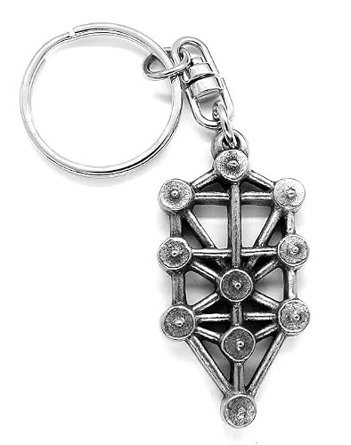 DH Pewter Tree of Life (Qabalah) Kabbalah Pagan Keyring in gift pouch