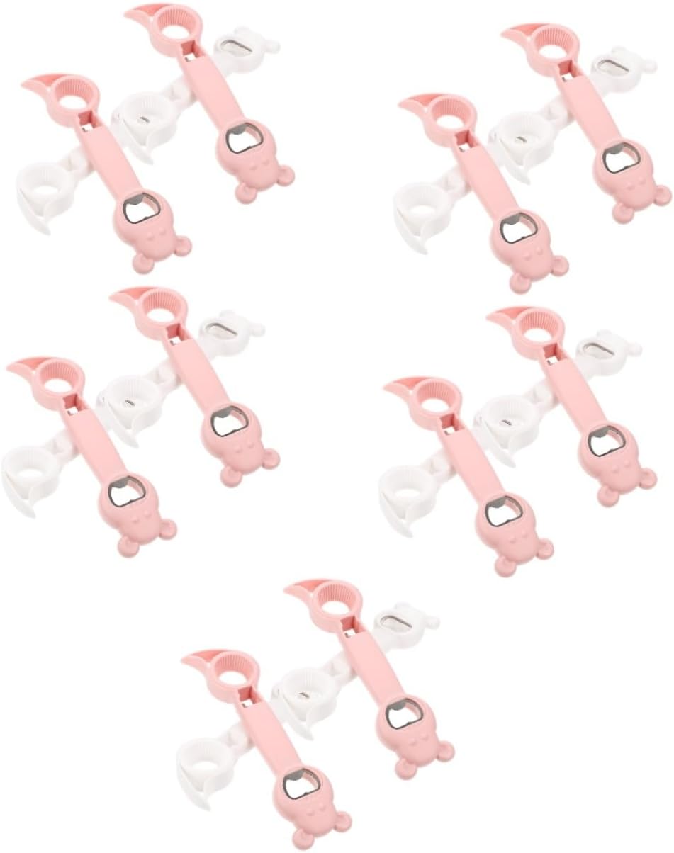 20 Pcs 4 in 1 Bottle Opener Wear-Resistant Lid Remover Cat Food Manual Can Openers Beer Bottle Lid Lifter Plastic Bottles Bartender Opener Beer Opener Drinks Pp Wine Opener