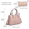 Miss Lulu Handbag for Women with Purse Set, Top Handle Bag with M Logo on The Front, PU Leather, Golden Hardware #4
