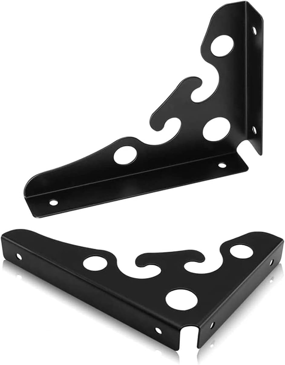Zanotva 2pcs Shelf Brackets, Creative Wall Floating Metal Iron Triangle Shelf Brackets, Wall Mounted Floral Shelf Brackets(150x150mm/5.9x5.9in)