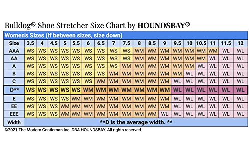 Houndsbay Bulldog Premium Professional 2-Way Wooden Shoe Stretcher For Women, Shoe Widener & Expander For Women W/Wide Feet #TOP5