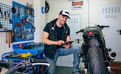 Simda Pro Led Motorrad Blinker E Mark mit Relais Laufeffekt Roller Lauflicht Sequentiell Schwarz Universal Quad ATV Lauflichtblinker Super Optik und Schön Hell Wasserprüf IP67 E Prüfzeichenda Pro